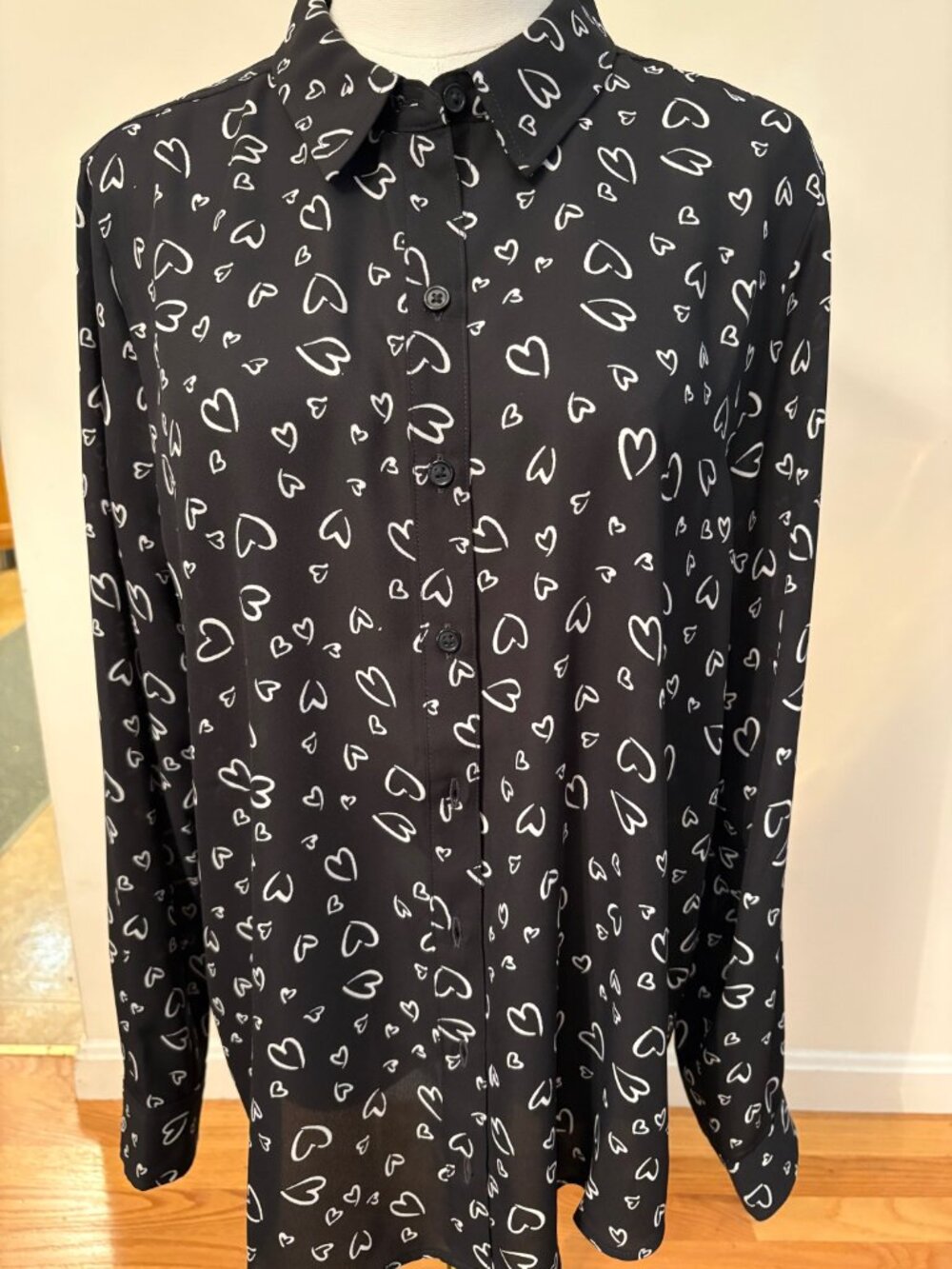 On 34th Black/White Heart Shirt